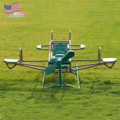 Kids’S Ace Flyer Metal Teeter Totter Green and Brown FREE SHIPPING USA