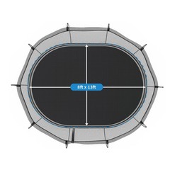 Springfree Trampoline Kids Outdoor Large Oval 8 x 13′ Trampoline with Enclosure