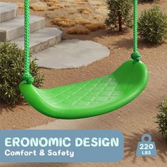 2-in-1 My First Toddler Swing Set for Backyard, Baby Indoor/Outdoor Swing wit…