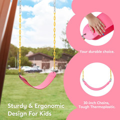 Swings for Outdoor Swing Set – Swingseat Replacement Kits with Heavy Duty Chains