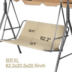 Porch Patio Swing Seat Cover Replacement, 600D Thicken Oxford Waterproof Fabr…