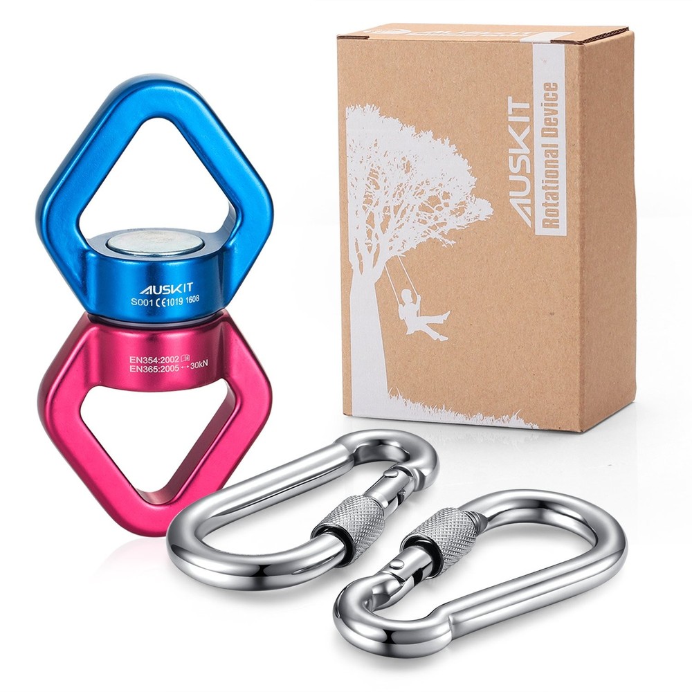 , Blue Red Swing Swivel, 30 KN Safest Rotational Device Hanging Accessory