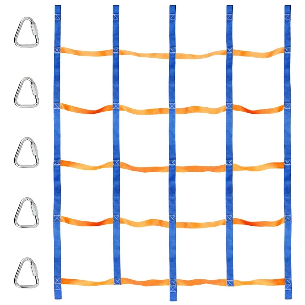 Climbing Net for Kids Outdoor, Portable Ninja Cargo Net Rope Ladder Monkey Ba…