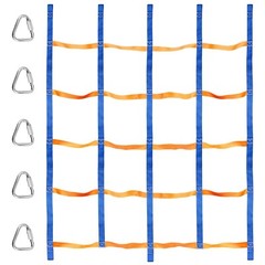 Climbing Net for Kids Outdoor, Portable Ninja Cargo Net Rope Ladder Monkey Ba…