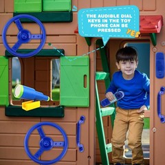 5 Pack Kids Playground Accessories Set Swingset Steering Wheel Plastic Telesc…
