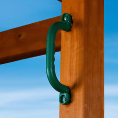 Gorilla Playsets 07-0005-G Plastic Safety Handle Pair Swing Set Attachment – Gre
