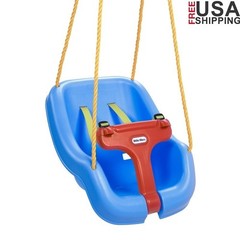 2-in-1 Baby Swing Toddler Indoor Outdoor Safety Seat Adjustable Straps Easy Load