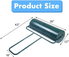 36″ Heavy-Duty Steel Lawn Roller for Smooth, Flat Grass Finish