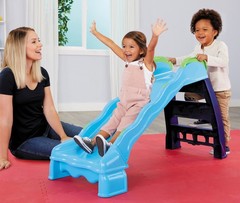 Little Tikes 2-in-1 Slide Indoor Outdoor Blue Ages 2-6…(wa)