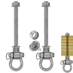 2 Permanent Anti-Rust Heavy-Duty Bearing Swing Hanger Mute (10mm) 180° Swing,…
