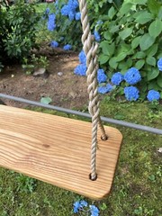 Pine Wood Tree Swing-Wood Tree Swing with 10 Feet Of rope Each Side