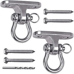 IOH 2 Pcs Heavy Duty Swing Hangers with 4 Screws Stainless Steel 304 Antirust…