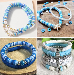 6000+Pieces Polymer Clay Beads, 6 Colors Clay Beads for Bracelets Making Heishi