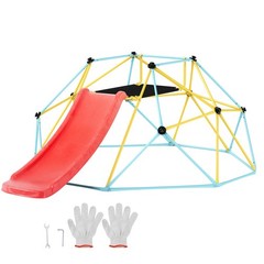 Uimoso Climbing Dome 8FT Geometric Dome Climber with Slide Jungle Gym 3-9 Years