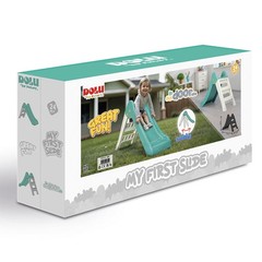 Dolu My First Garden Slide Kids Indoor Outdoor Playground Equipment, Green/White