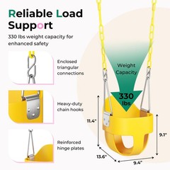 Toddler Swing – High Back Full Bucket Seat for Ages 1-3, 330lb Capacity, Baby…