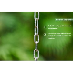 2 Pack Heavy Duty Extension Chain with 4 Quick Links for Hammocks, Porch Swin…