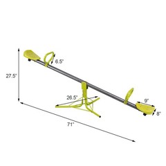 Kids Seesaw Teeter Totter Outdoor Play Set 360 Degree Rotation Toy Children