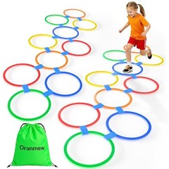 Hopscotch Rings, 2-Set – 20 Round Hoops (11-inch) + 30 11″ Hoop – 2 Set