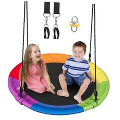 40 Inch Saucer Swing for Kids & Adults, 700LBS Heavy Duty 40IN Multicolor