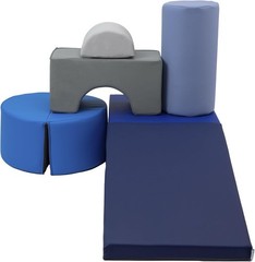 Navy Powder Blue SoftScape Playtime & Climb Set – Indoor Gross Motor Skills Fun