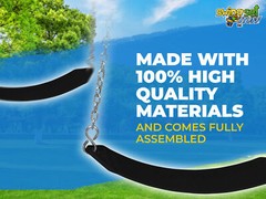 SWING SET STUFF INC RESIDENTIAL BELT SEAT BLACK WITH 5.5 FT. UNCOATED CHAIN 0126