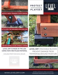 Backyard Discovery swingset use level Dry Starter Set for straight Leg units