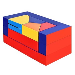 8 Pieces 4-in-1 Crawl Climb Foam Shapes Toddler Kids Playset Indoor Active Toy