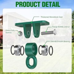 Heavy Duty Swing Hangers with Bearing, Porch Swing Hanging Kit 4 Pack Green