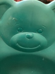 Vintage Hedstrom High Back Baby & Toddler Swing – Blueish Green Teddy Bear