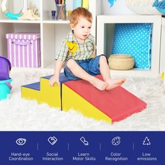 Multi-Color Foam Play Set 2 Pcs 19.75×19.75×9.75 in Toddler Climbing Toys