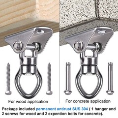 Silent Bearing Swing Hanger, Heavy Duty 360° Rotate Swing Swivel Hook, 1200LB…