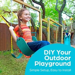 Swing Sets for Backyard, Monkey Bars & Swingset Accessories – Set Includes 18…