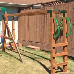 2 Set Metal Playground Safety Handle 17 inch, Outdoor Swing Set Safety Grab Bar