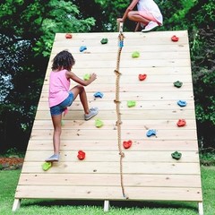Climbing Rope for Kids, 8.2 FT Long with 4 Knotted Steps, Playground Coffee