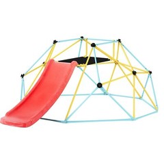 Climbing Dome, for Kids 3 to 9 Years Old, 8FT Geometric Dome Climber with Slide