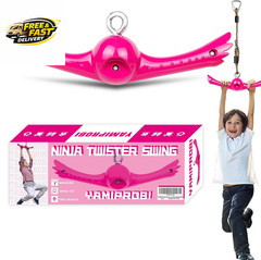 Ninja-Twister Swing Spins Set: Slackline Attachments – 360° Handle Twist-Spin Fl