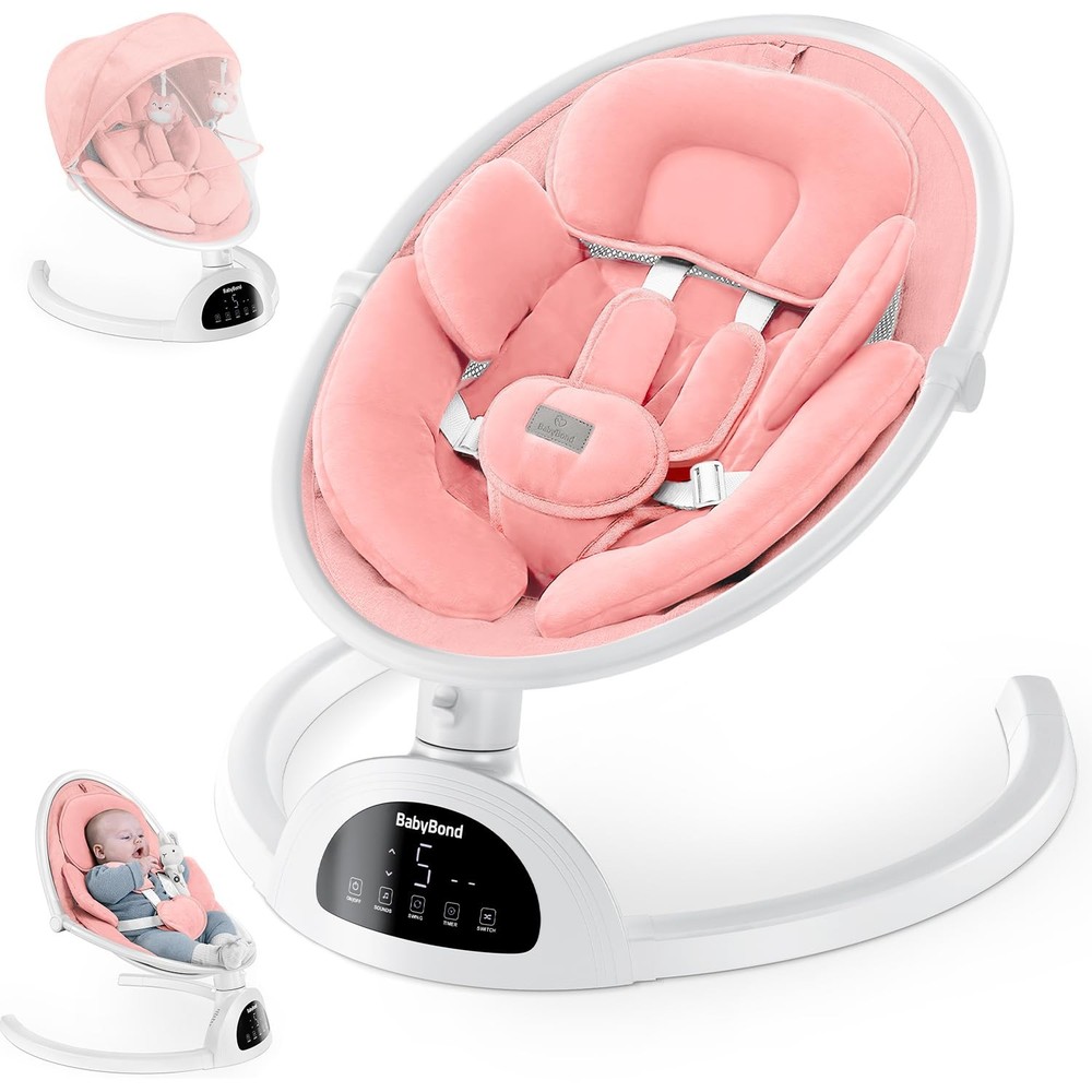 Baby Swings for Infants, Bluetooth Infant Swing with Music Speaker, 3 Seat Po…