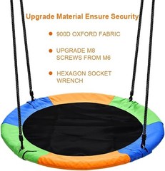 Durable 40 Inch Saucer Tree Swing – 600lbs Capacity Great for Family Bonding