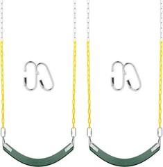 Outdoor Swing Set Replacement Seats – 66 Inch Anti-Rust Chains, 250lb Capacity