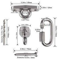 Of2 Heavy Swing Hangers Stainless Steel 304 Rust-Proof Playground Porch Yoga …