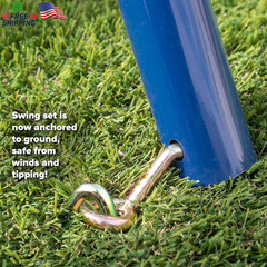 Sportspower MSC-5272 Metal Ground Anchor Kit for Swing Sets, Gold