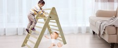 Wooden Foldable Climbing Triangle Ladder Montessori Gym Kids 1-7 y.o.