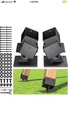 Swing Set Anchor Kit – 4-Pack Stainless Steel Bracket for 4″x4″ Legs