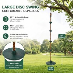 Climbing Rope with Platform and Disc, Tree Swing Seat Set Outdoor Playground