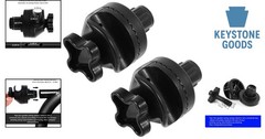 2-Pack Black Plastic Fittings for Porch Swing Canopy Frame Replacement