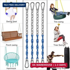 BeneLabel 4Pcs 65″ Stainless Steel Swing Chains with Quick Connect Hooks 1000 lb