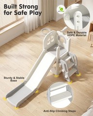 6-in-1 Toddler Slide Playset with Hoop&Telescope Indoor/Outdoor