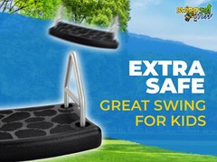 SWING SET STUFF FLAT SEAT BLACK children playground outside park accessory 0127