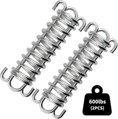 2Pcs Porch Swing Spring Heavy-Duty Awning for Hammock Silver